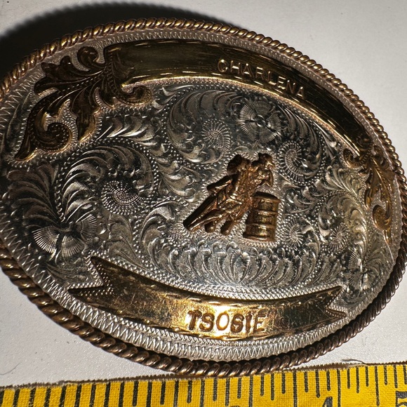 Gold and Silver tone Women's Belt Buckle - Picture 4 of 5